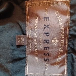 Express Green Tonal Corduroy Pullover Hooded Anorak
